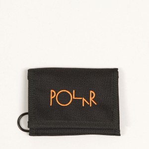 Polar Script Logo Key Wallet Black Orange